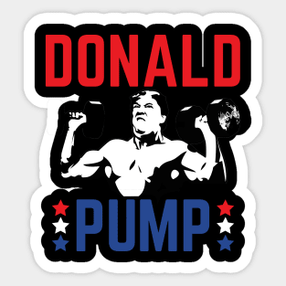 Donald Pump Gym Workout Trump Sticker